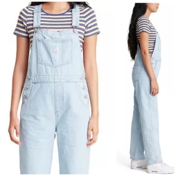Levi's Loose Fit Overalls Light Wash - Picture 3 of 10